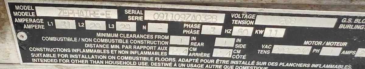 Used Double stacked elecric Blodgett Convection Ovens