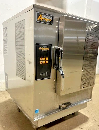 Used ACCUTEMP P61201E060 COUNTERTOP 60,000 BTU 6 PAN LP GAS BOILERLESS STEAMER