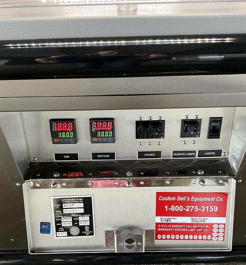Used 2024 Custom Deli island Hot Food Merchandiser Self-Service Heated Warmer DILW4H