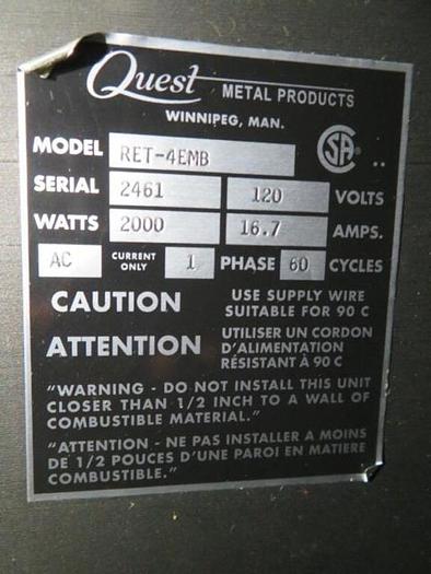 Used QUEST 60" - 4 WELL HOT FOOD TABLE