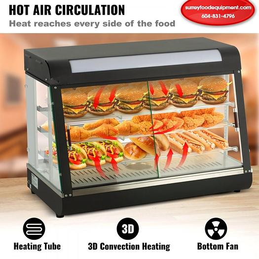 Commercial Hot Food Warmer Display, 3 Tiers