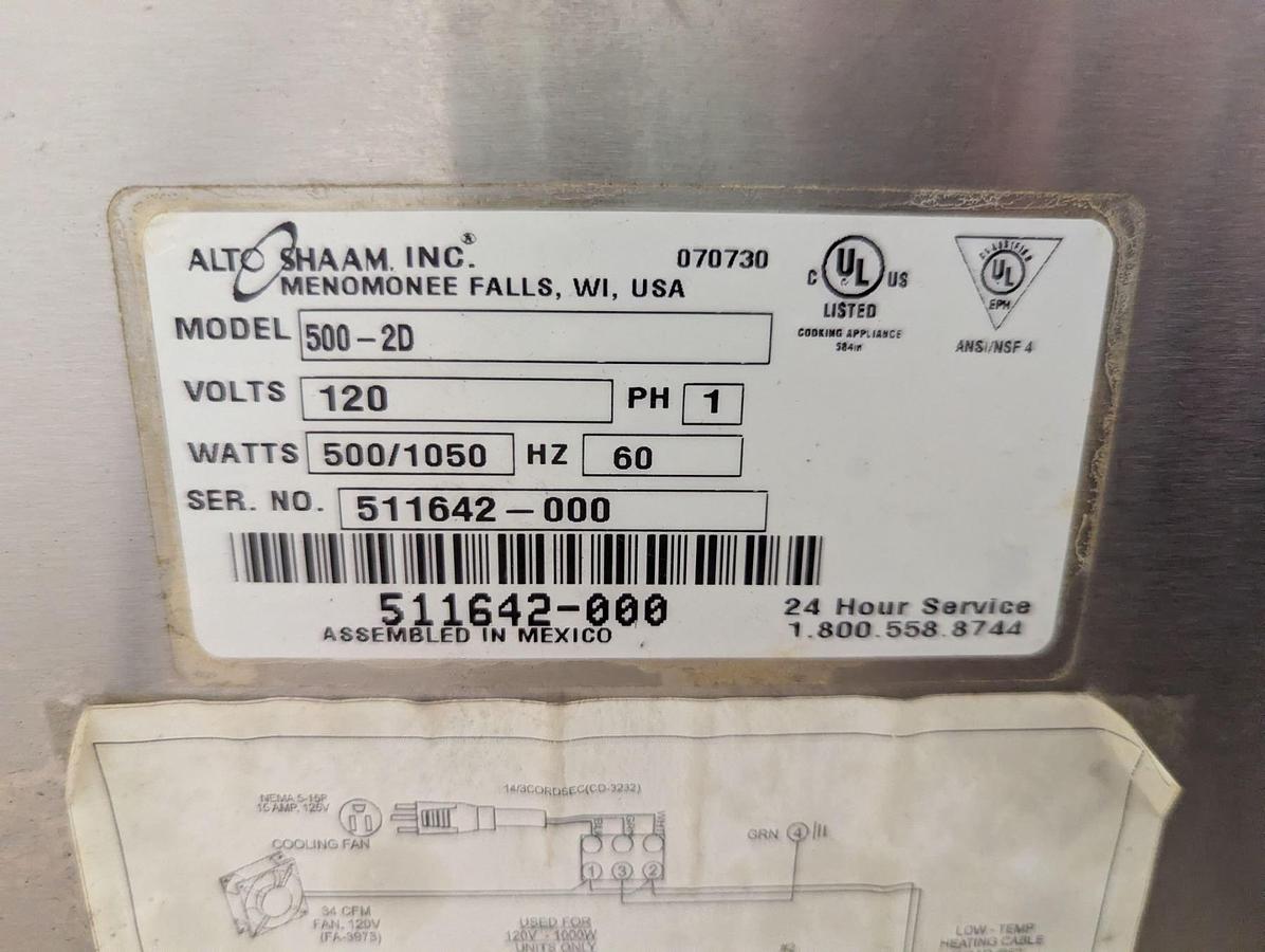 Used Alto Shaam 500-2D Halo Heat Double Warming Drawers