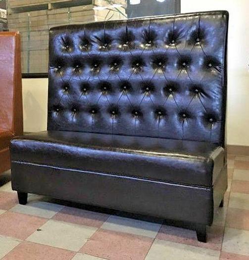 Booths Seating Black Button Style Commercial Restaurant Booth Seat