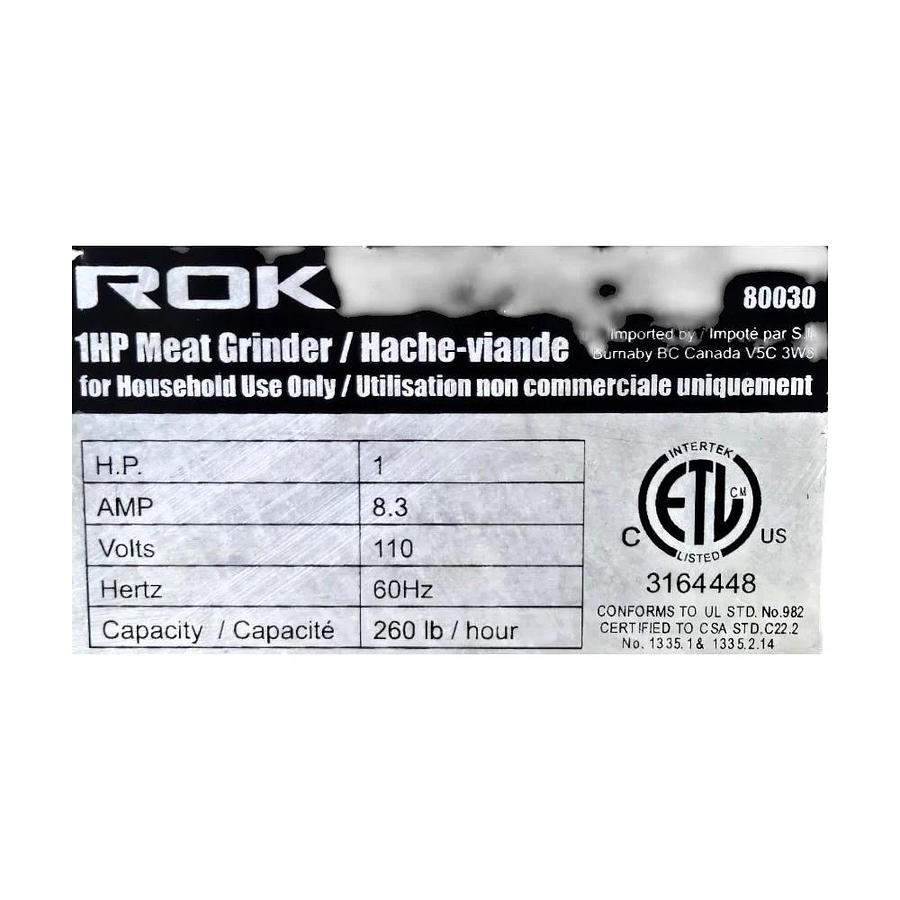 Used Rok 80030 Meat Grinder