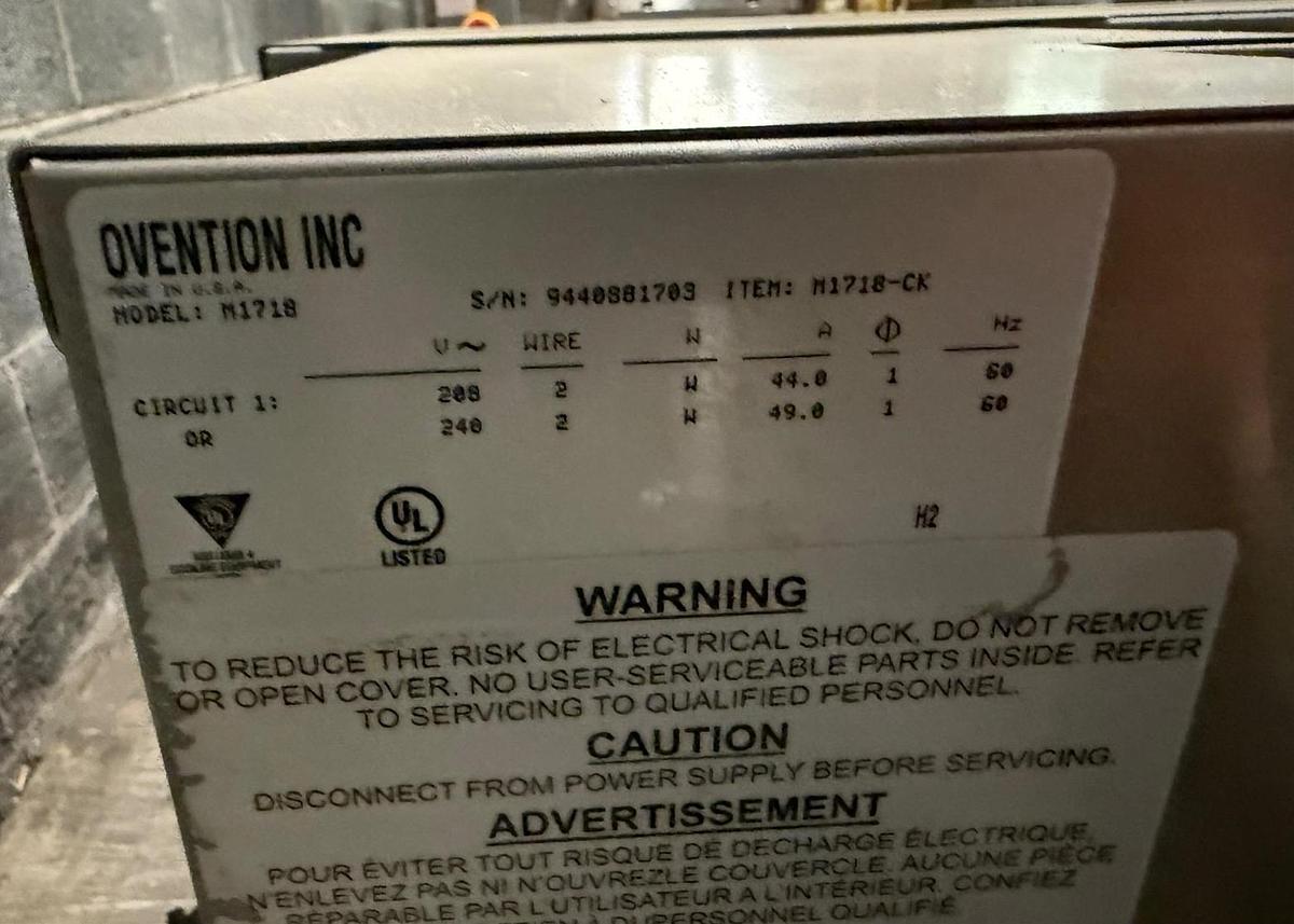 Used Like New! Ovention M1718 Pizza Oven 