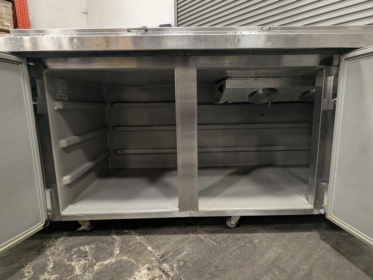 Used Victory VPT-119 119" Four Door Refrigerated Pizza/Salad & Sandwich Prep Table