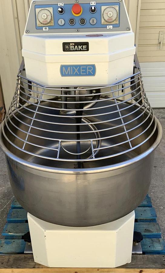 Used POLIN 80KG SPIRAL DOUGH MIXER BAKERY 2 SPEED ASM/80 AUT ARTISAN BREAD BAGEL - warranty