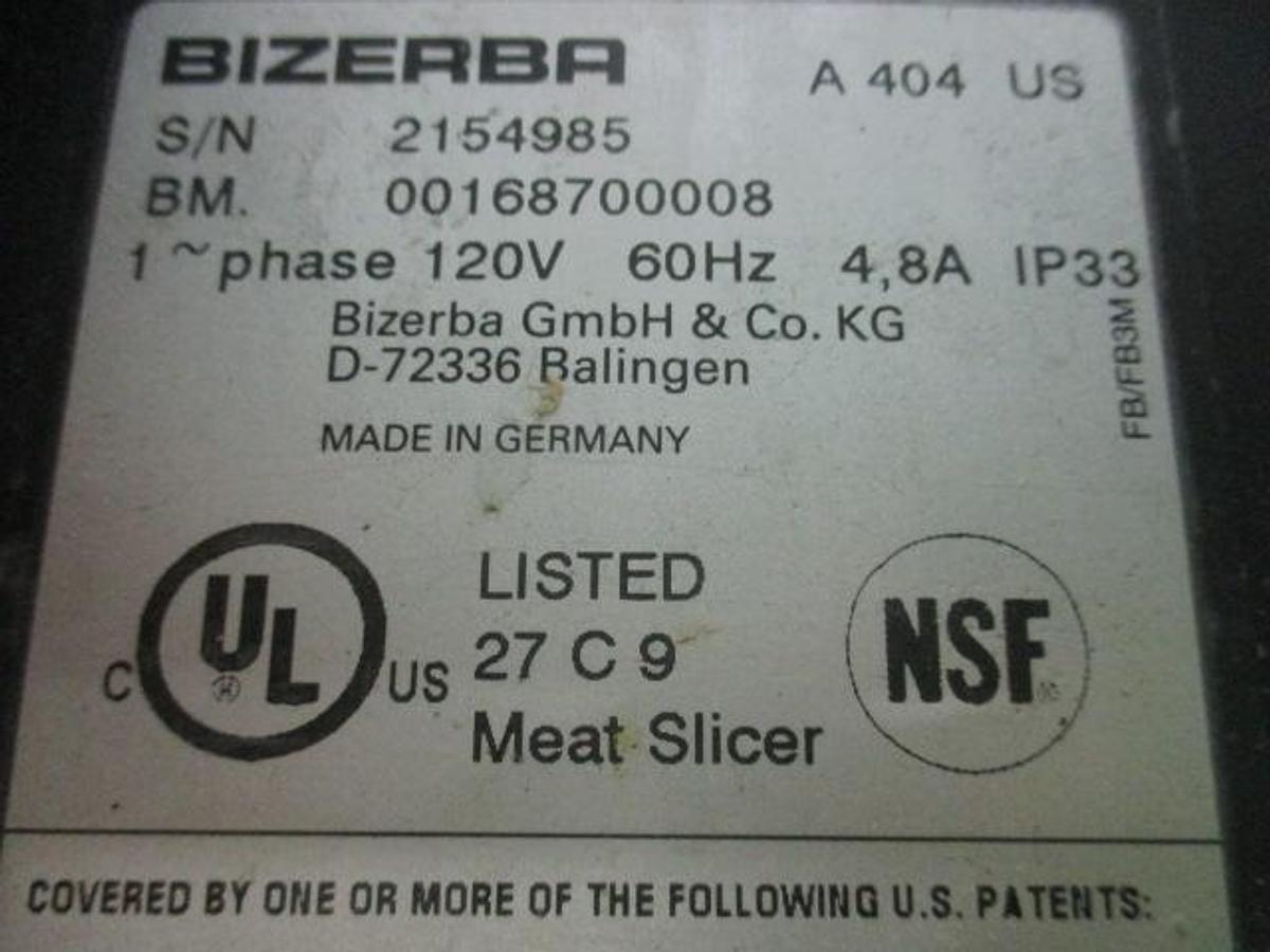 Used Bizerba A404 Automatic Stacking Meat Cheese Slicer / Stacker - 120V - 