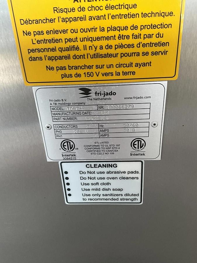 Used Fri-Jado TDR7-P Single Stack Rotisserie Oven with stand Chicken Frijado N