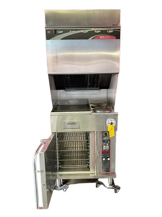 Used Wells ventless wvoc-2hfg 2 stove griddle and oven