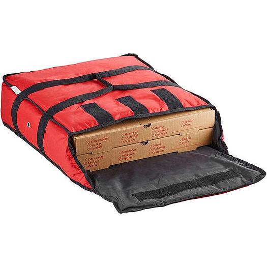 Insulated Pizza Delivery Bag, Soft-Sided Heavy-Duty Nylon, 18" x 18" x 5" - Holds Up To (2) 16" Pizza Boxes or (1) 18" Pizza Box