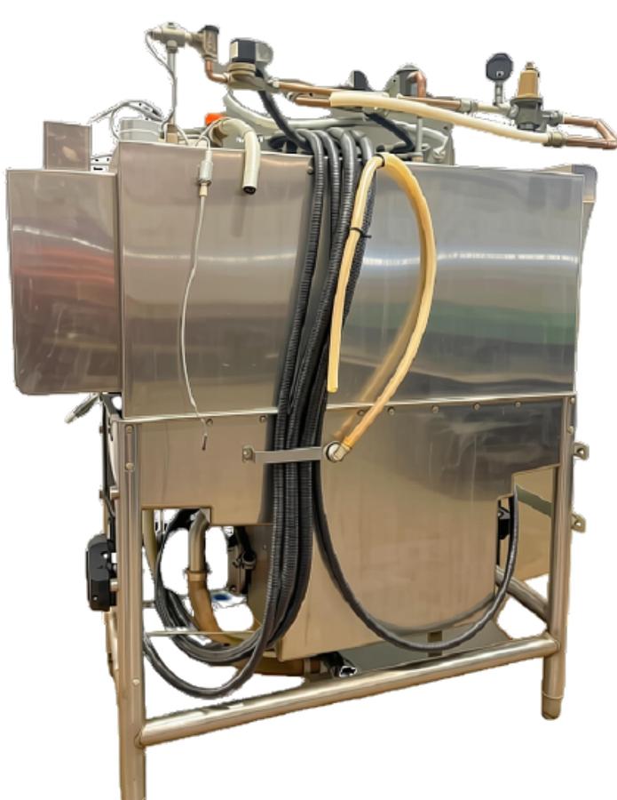 Used American Dish Service Model: ADC-44 High R-L Dishwasher with Ecolab Rinse Agent System and Hood Unit