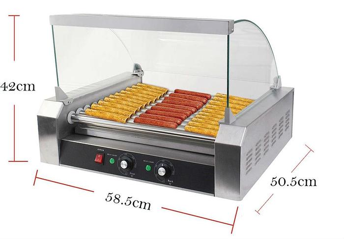 Commercial 30 Hot Dog Hotdog oller Grill  w/ cover -
