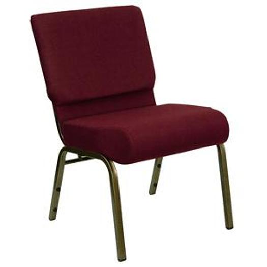 18 1/2" Wide Church Chair with Gold Vein Frame