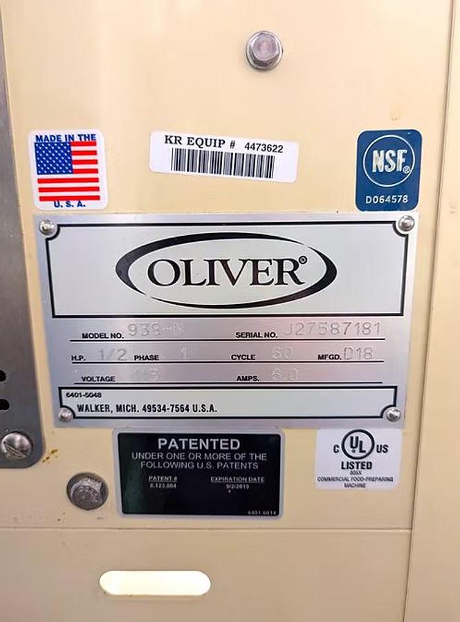 Used Oliver 938-N Bread Slicer