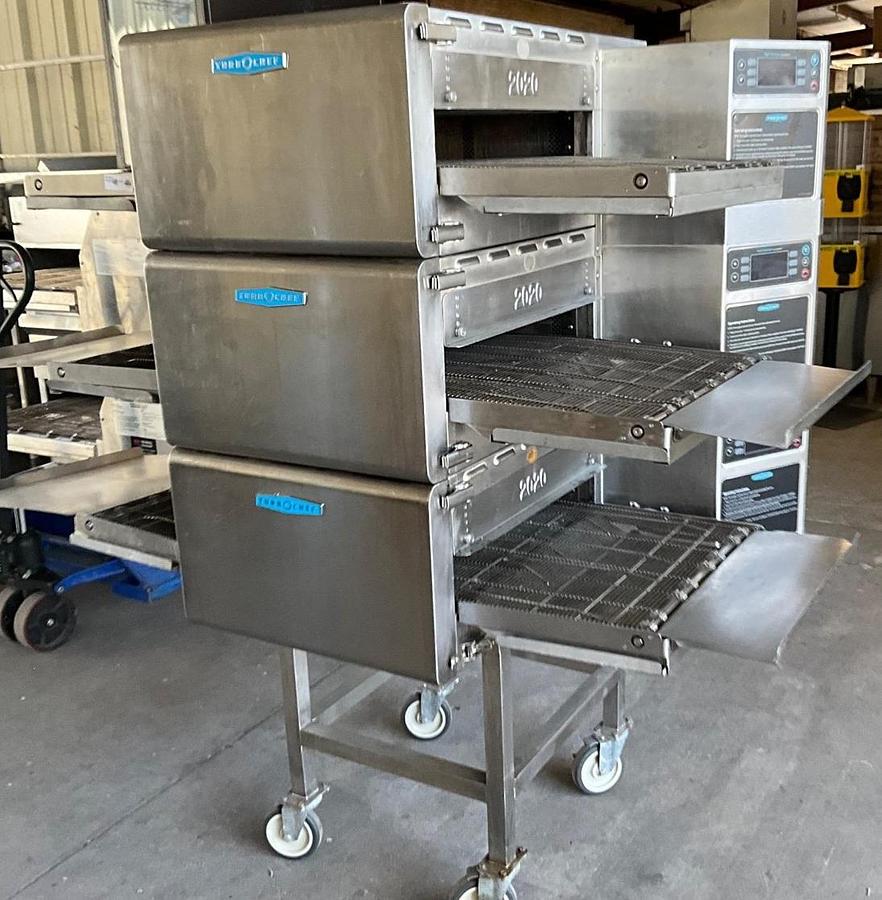 Used Turbochef triple stack oven with stand -HHC2020