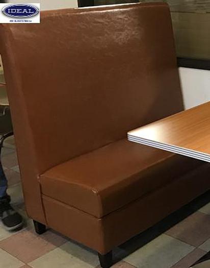 Brown flat viynl booth