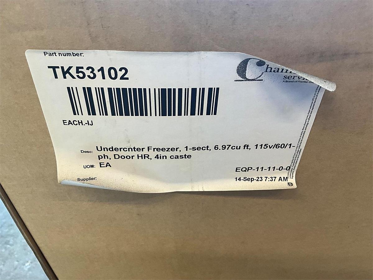 Used Brand new Turbo Air 27” undercounter freezer on casters