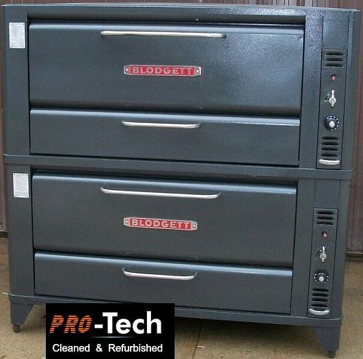 Refurbished BLODGETT 951 NATURAL DECK GAS DOUBLE PIZZA OVENS WITH NEW STONES
