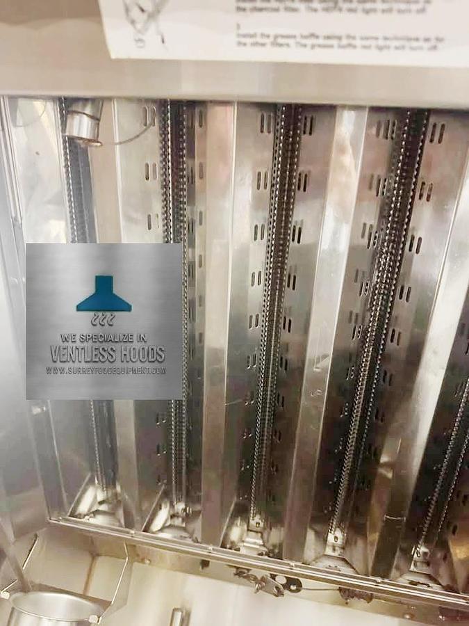 Used Resfab electric fryer with ventless hood