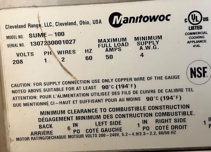 Refurbished  Garland SUME 100 US Range double deck electric convection Ovens