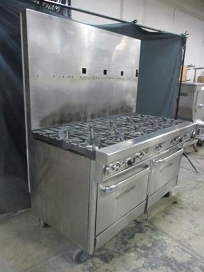 Used Southbend 60in 10 Burner Range With Double Oven On Casters