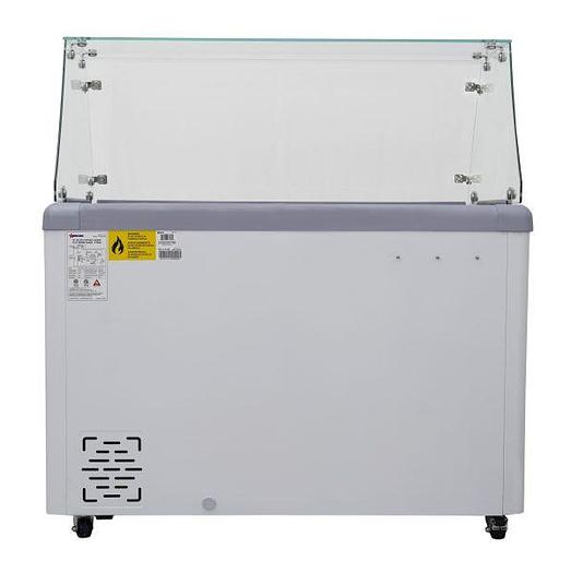 50″ Nine Pan Gelato Dipping Cabinet with Flat Sneeze Guard and Pans