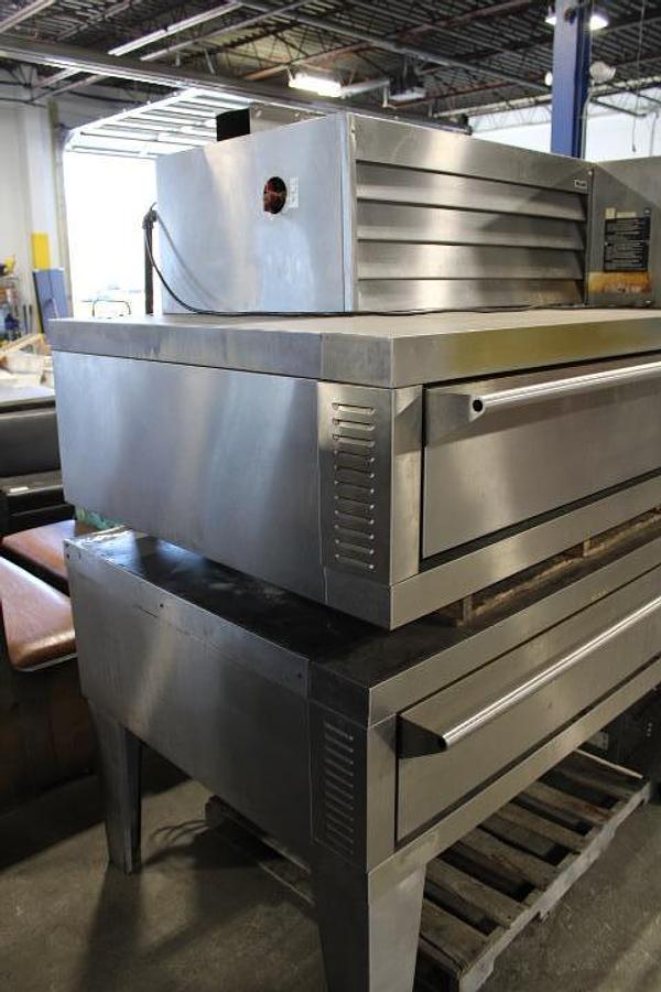 Used Garland G56PB Double Stack Air Deck Pizza Oven -  double stacked