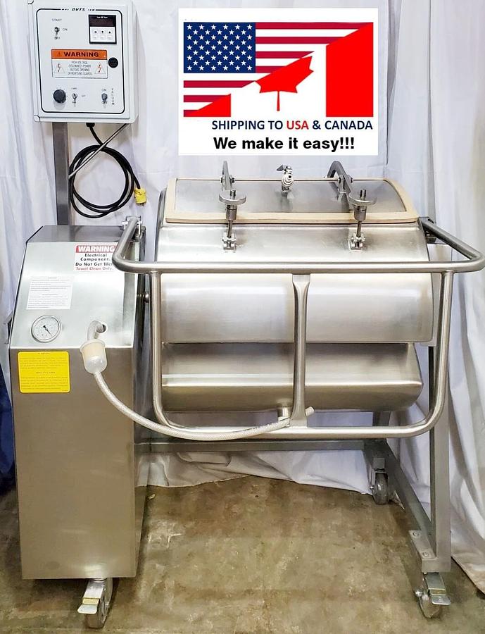 Used  DANIELS DVTS-200 Vacuum Meat Tumbler Marinator 200 LB - NEAR NEW CONDITION