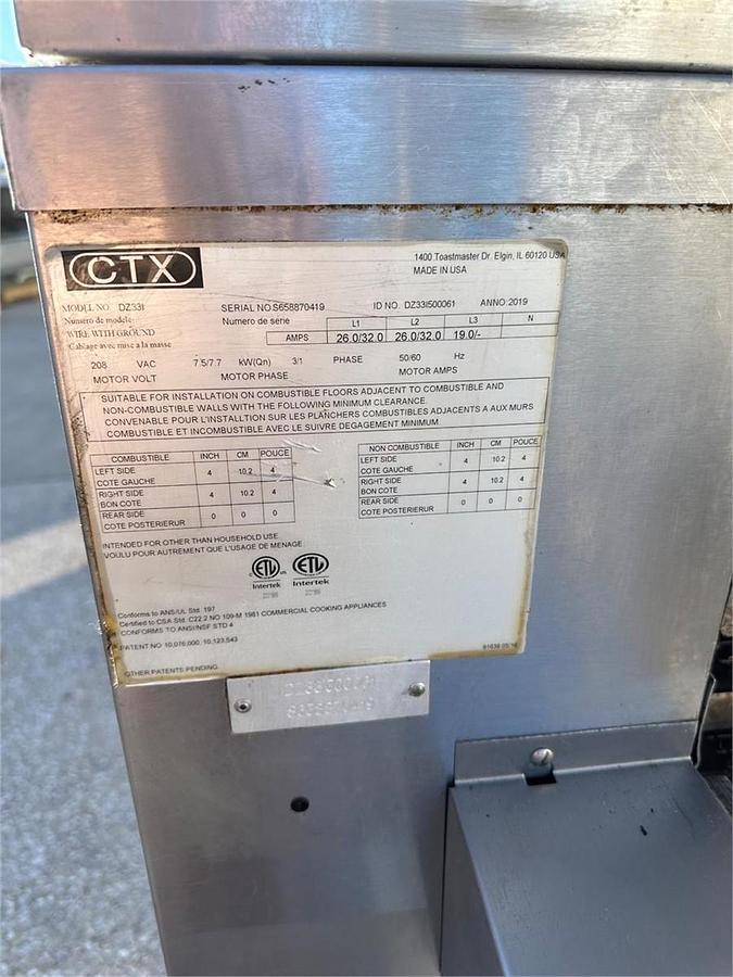 Used Middleby Marshall CTX triple stack infrared oven