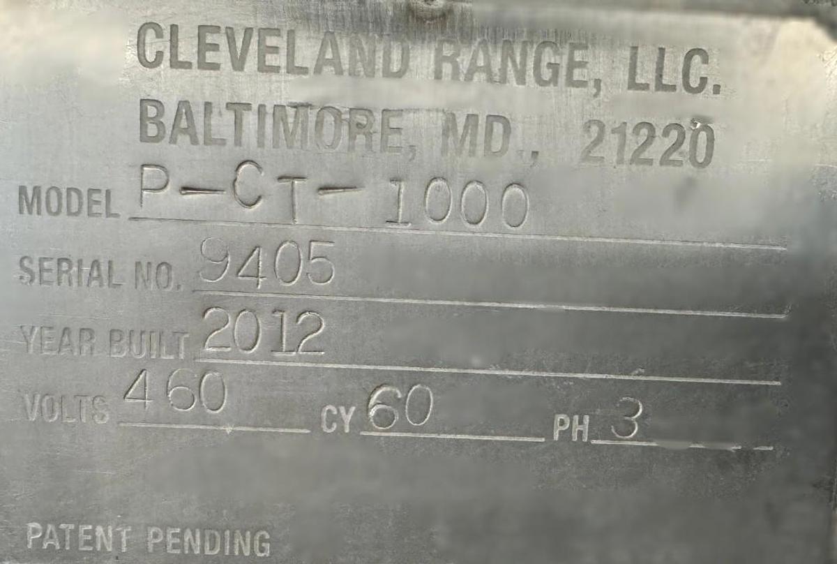 Used Cleveland 1000 LB Cook Chill Tank P-CT-1000 & Extra Basket