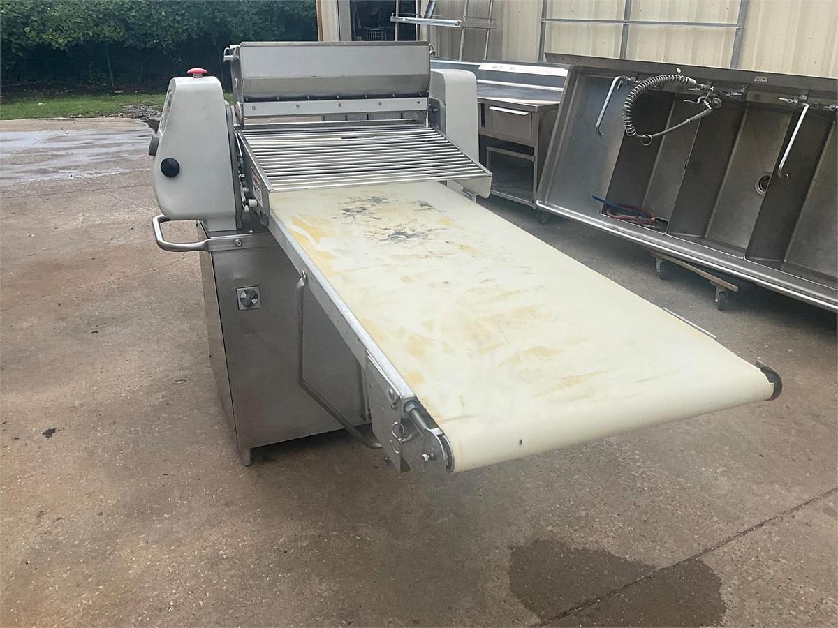 Used Rondo butterfly sheeter with flour duster