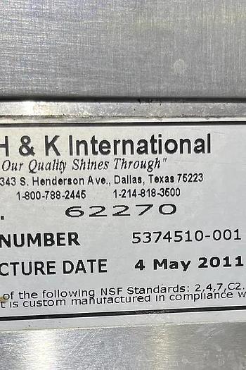 Used  Working S.S Table W/ Bin