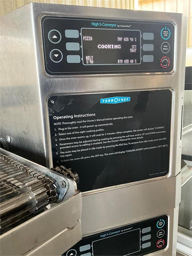 Used Turbochef triple stack oven with stand -HHC2020