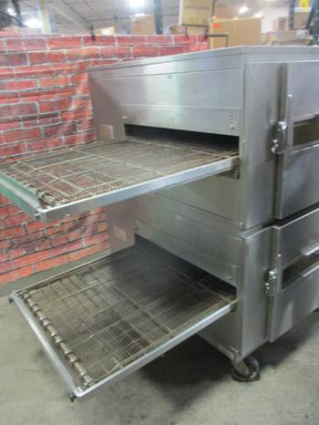 Used Lincoln 1040 Double Gas Conveyor Pizza Ovens