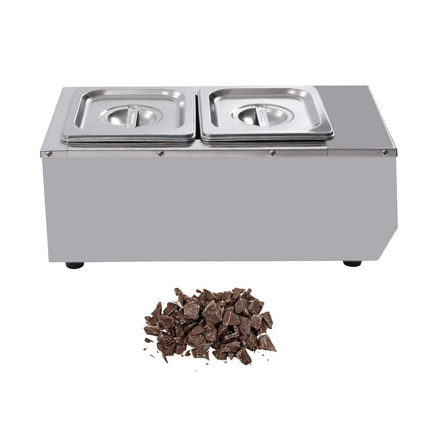 Used 3L Commercial Electric Chocolate Tempering Machine Melter Maker W/ 2 Melting Pot
