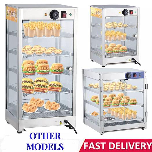 Commercial Food Pizza Pastry Warmer Countertop Display Case 3-Tier / 5-Tier 23" x19" x 34" high