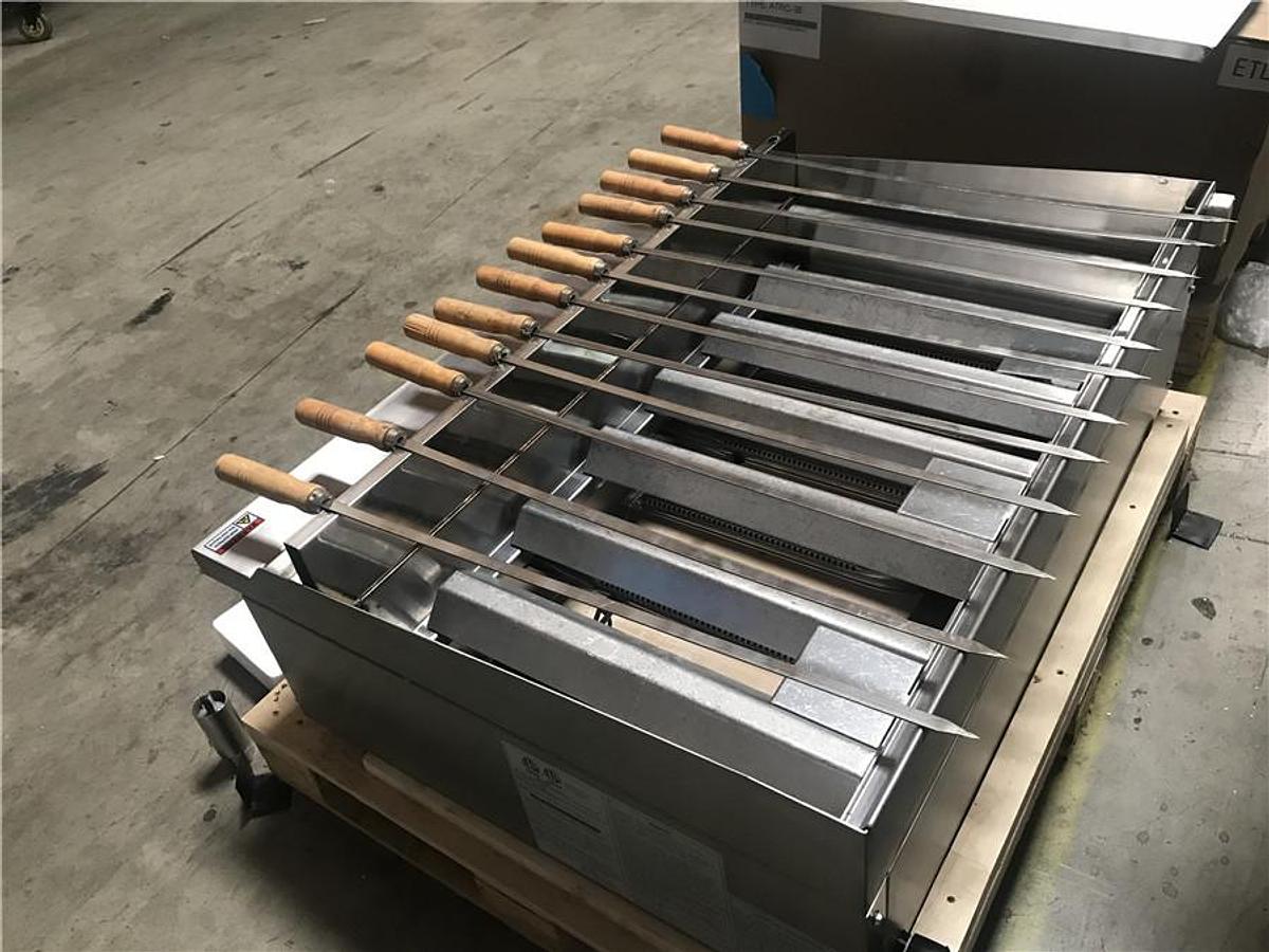Used 36" Shish Kebab Broiler USA Radiant Gas Grill 150K BTU Connerton KABOB-36 NSF 3'