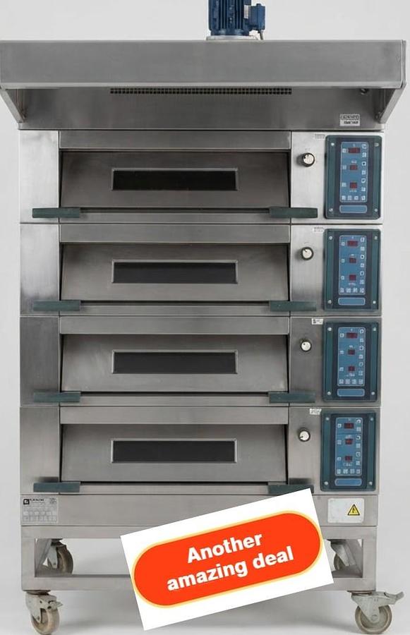Used DECK OVEN POLIN STRATOS 2 STA 4060/4 WITH STEAM 4 Decks 208V 3ph TESTED - SEE VIDEO