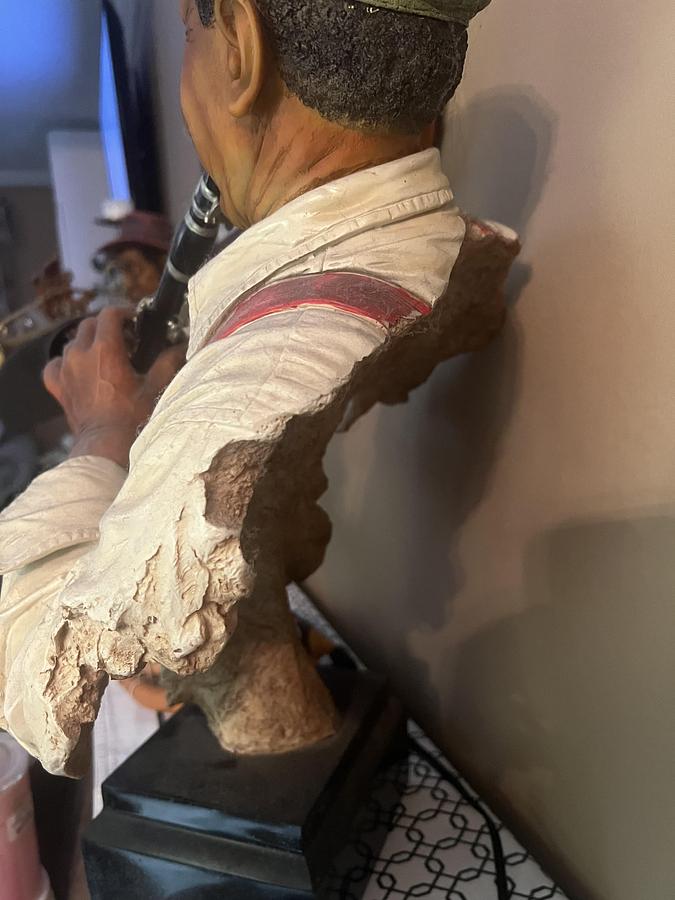 Used Decor item - Clarinet Player - ghostly -OPEN TO OFFERS