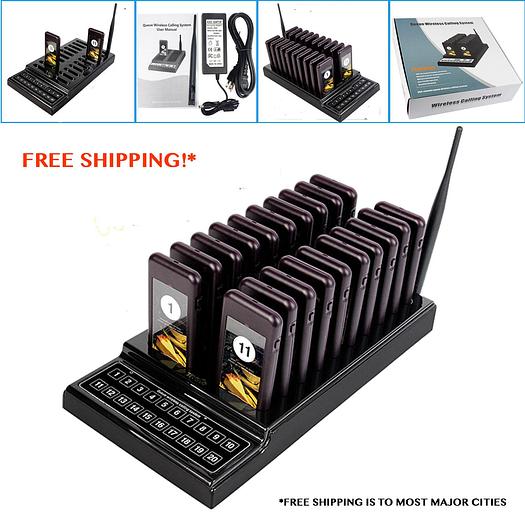 20 Wireless Restaurant Guest Pager System