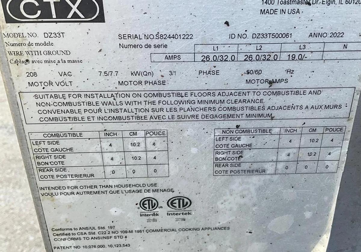 Used  CTX double stack conveyor oven