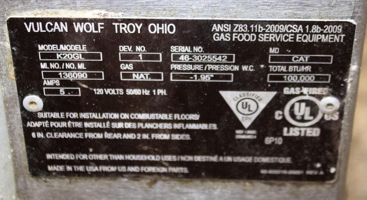 Used VULCAN 20 GALLON STEAM KETTLE - 2 AVAILABLE