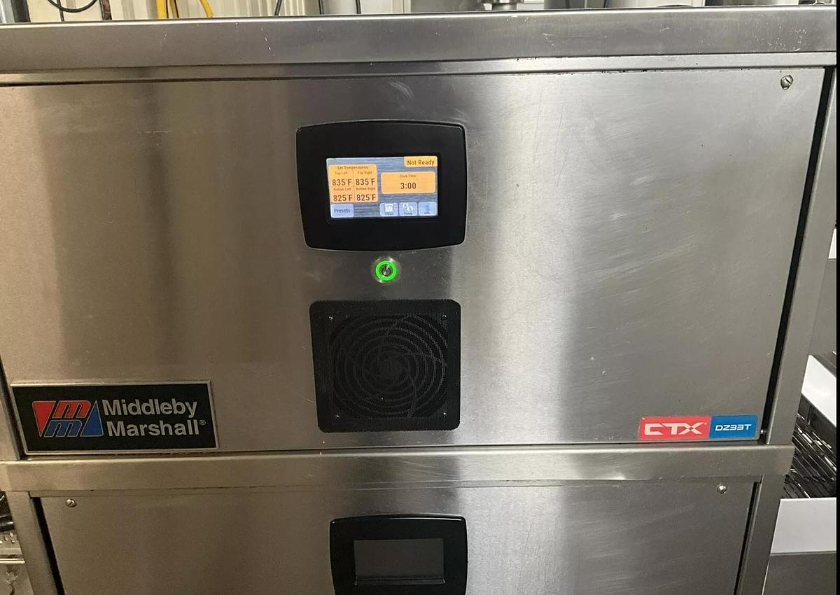 Used 2022 CTX Middleby Marshall DZ33T Infrared Radiant conveyor pizza double oven