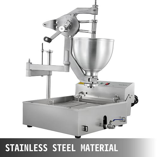 Donut Fryer Manual Commercial Mini Donut Maker 9L Capacity Hopper Donut Fryer Commercial 3 Donut Moulds Donut Machine