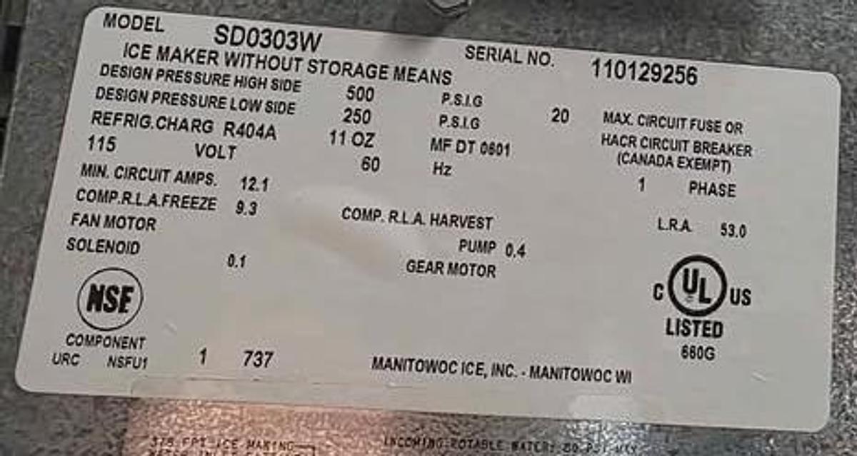 Used Manitowoc Commercial Ice-maker - with dispenser - 2 available