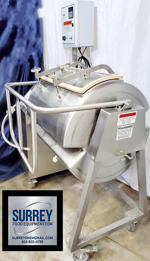 Used  DANIELS DVTS-200 Vacuum Meat Tumbler Marinator 200 LB - NEAR NEW CONDITION