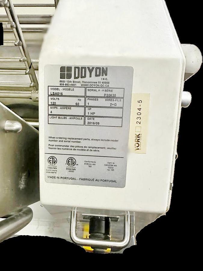 Used Doyon Dough Sheeter – Model LSA516 - in very good condition