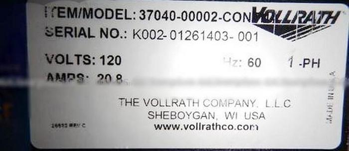 Used Vollrath 60" hot food table