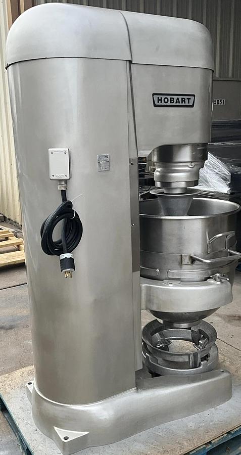 Used Hobart 140qt Dough mixer V1401 Pizza Bakery Planetary Floor Mixer Bowl hook